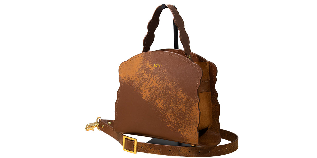 Hand-Painted Leather Handbag - Full Grain Leather Purse
