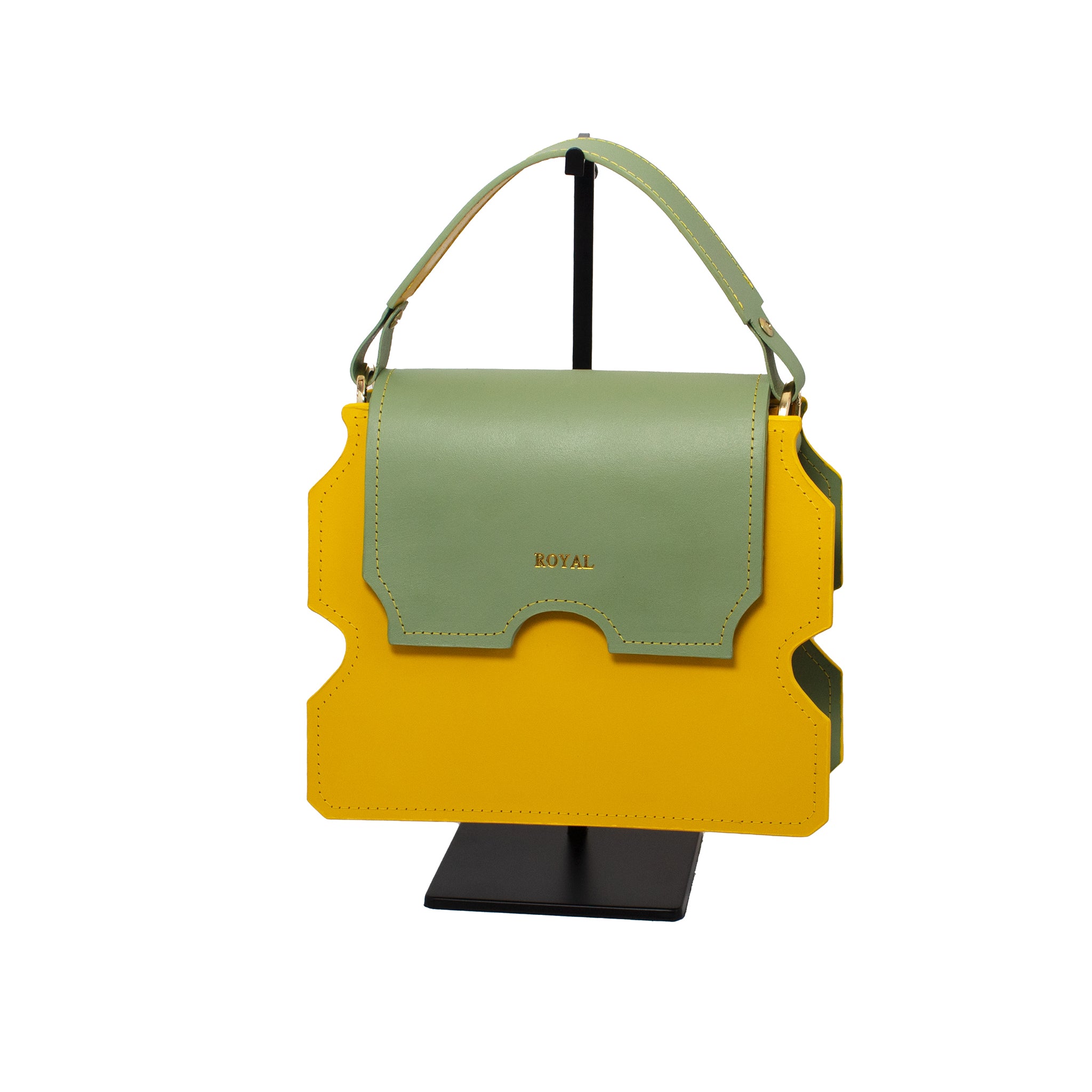 Custom leather handbag with personalized design